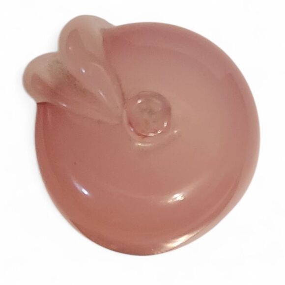 Vintage Archimede Seguso Pink Alabaster Murano Glass Apple Paperweight 2" - Picture 3 of 8
